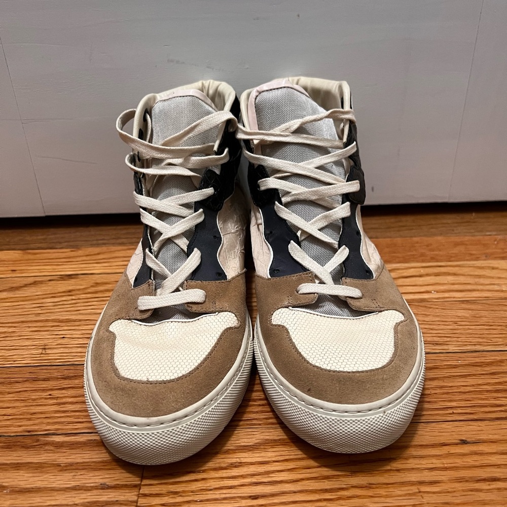 Balenciaga Leather Colorblock Pattern Sneakers - Picture 2 of 8